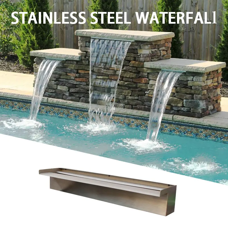 Details about   Swimming Waterfall Fountain Pool Stainless Steel Garden ​Wall Pond Spillway​​ 