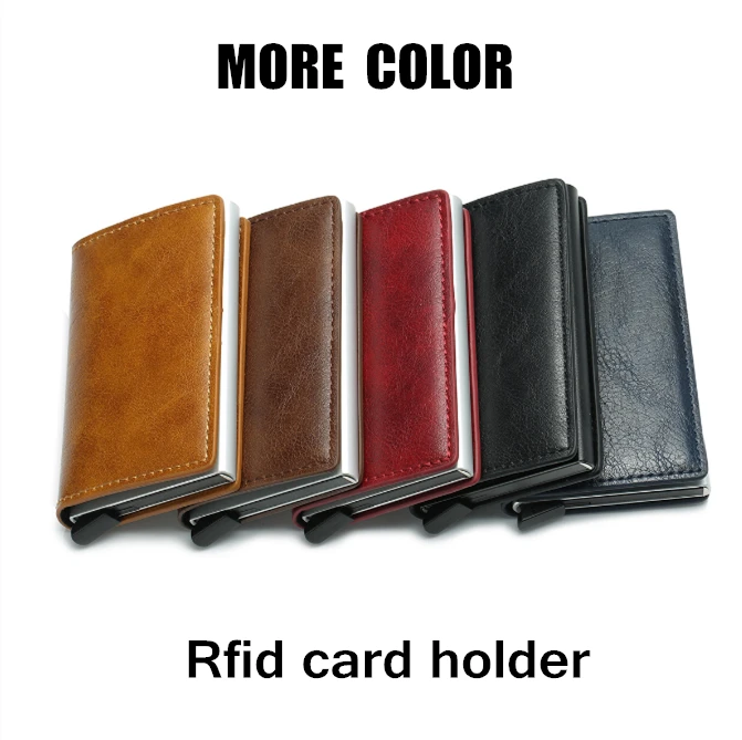 RFID визитница мужские кошельки сумка для денег Мужской винтажный черный короткий кошелек маленький кожаный бумажник мини кошельки тонкий
