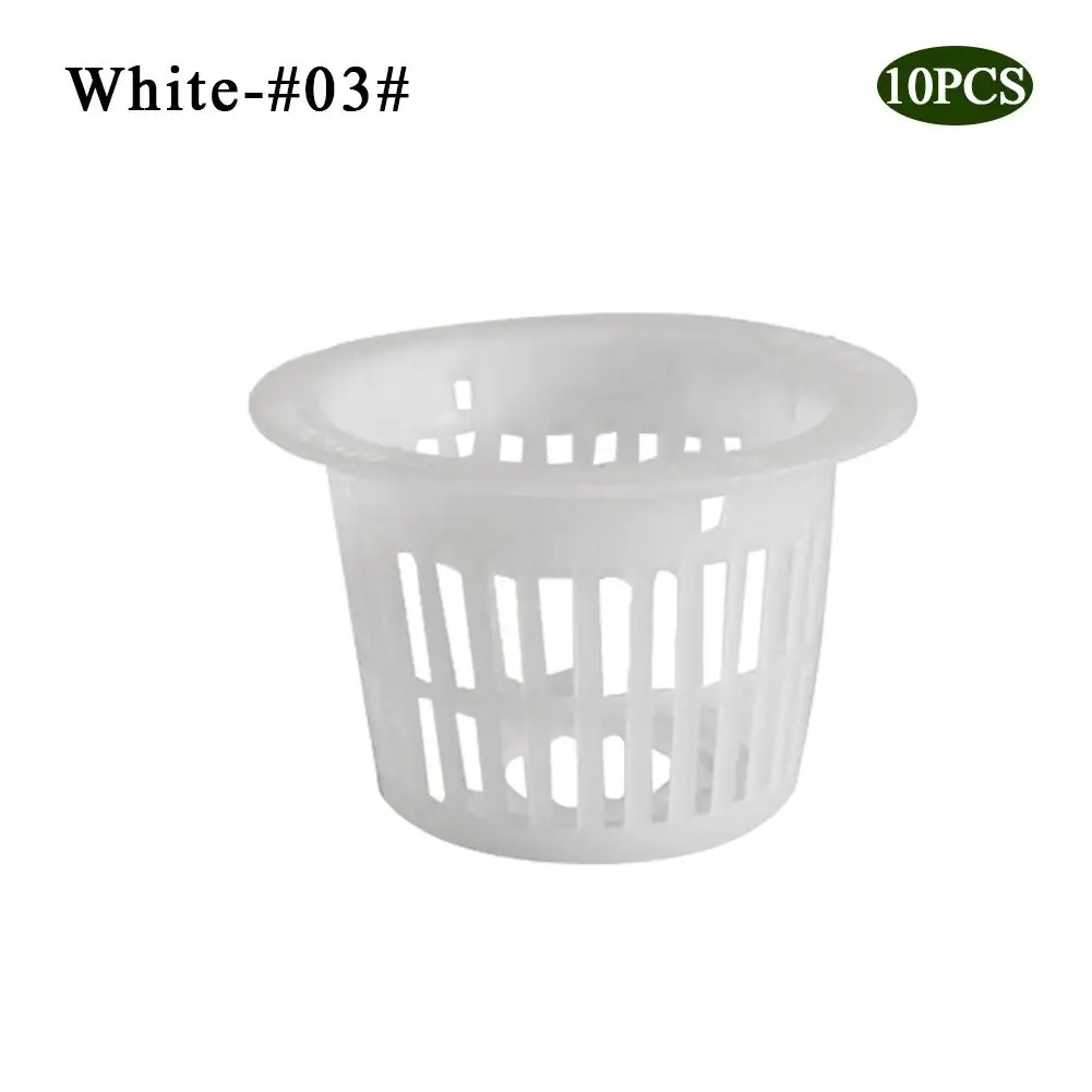 10pcs Mesh Pot Net Cup Basket Hydroponic System Garden Plant Grow Vegetable Cloning Foam Insert Seed Germinate Nursery Pots - Цвет: 08