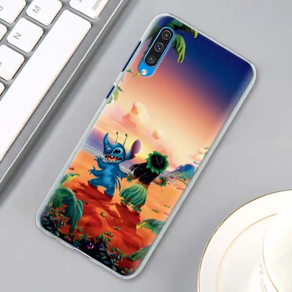 H04 Тематика «Лило и Стич» милые панели телефона с рисунком для samsung Galaxy A10 A20e A30 A40 A50s A60 A70 A80 A6 A7 A8 A9 в твердом переплете - Цвет: H04