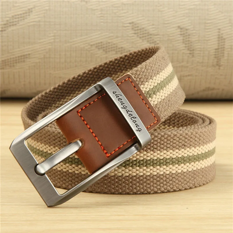 Deep Khaki stripes Холщовый ремень medyla, уличный тактический ремень для мужчин и женщин, высококачественные холщовые ремни для джинсов, мужские роскошные повседневные ремни - Цвет: Deep Khaki stripes