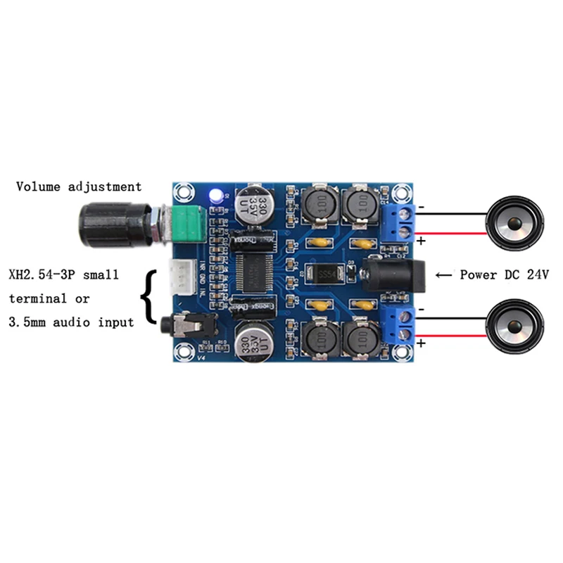 TPA3118D2 HD Digital Power Amplifier Board Dual Channel 2*45W Audio Amplifiers DC12-28V Amplificador For Amp DIY Speaker