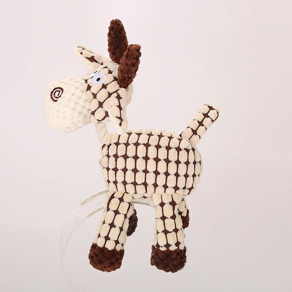 Donkey Shape Sound Squeaky Squeaker Pet Dog Chewing Bite Teeth Cleaning Play Toy
