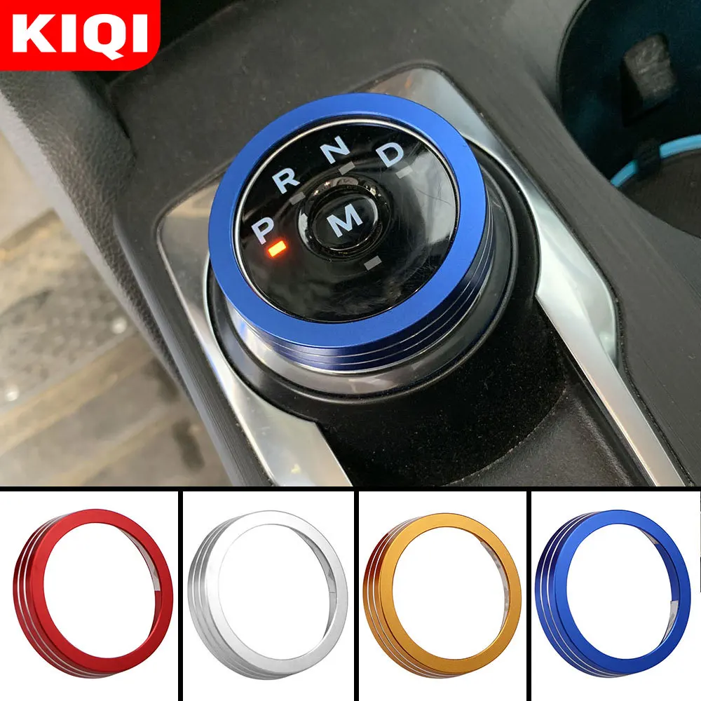 

1Pc Aluminum Alloy Car AT Shift Knob Protection Cover Circle Trim For Ford Focus 4 MK4 2019 2020 Accessories