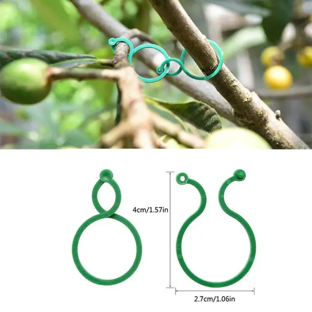100 db Kerti Zöldségüzem Támogató Link Clip Twist Ring Gyűrű Kertészkedés Üvegházhatások M7Da