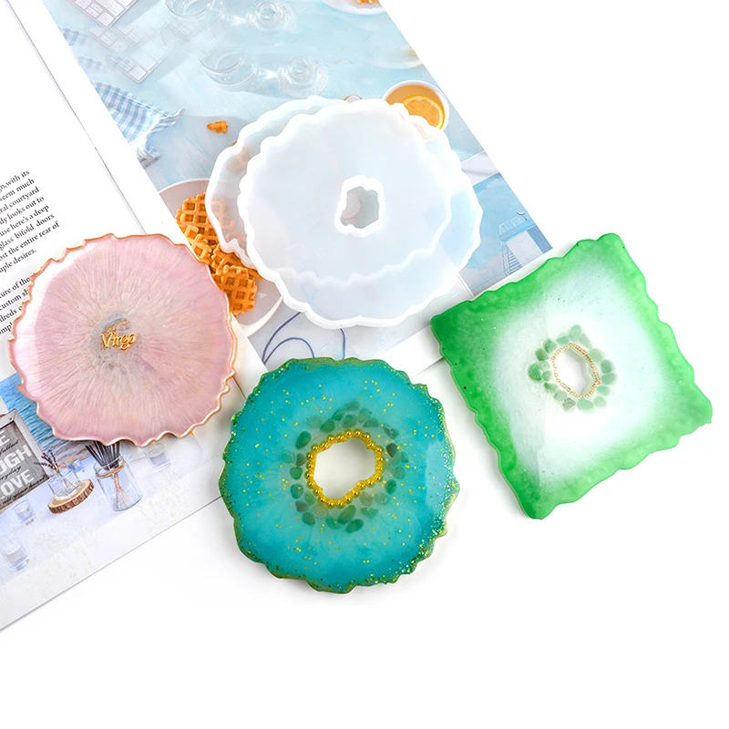 

Coaster Mat Agate Resin Table Casting Mold Silicone Jewelry Making Epoxy Mould Craft