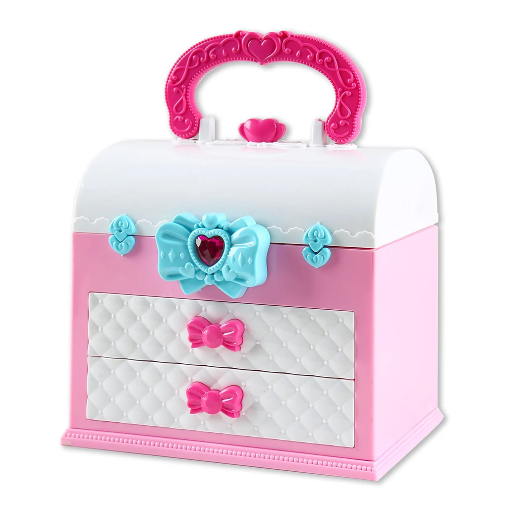 Девушка ролевые игры набор косметики набор игрушка с портативной коробкой безопасности красоты нетоксичный набор игрушек для девочек туалетный косметический