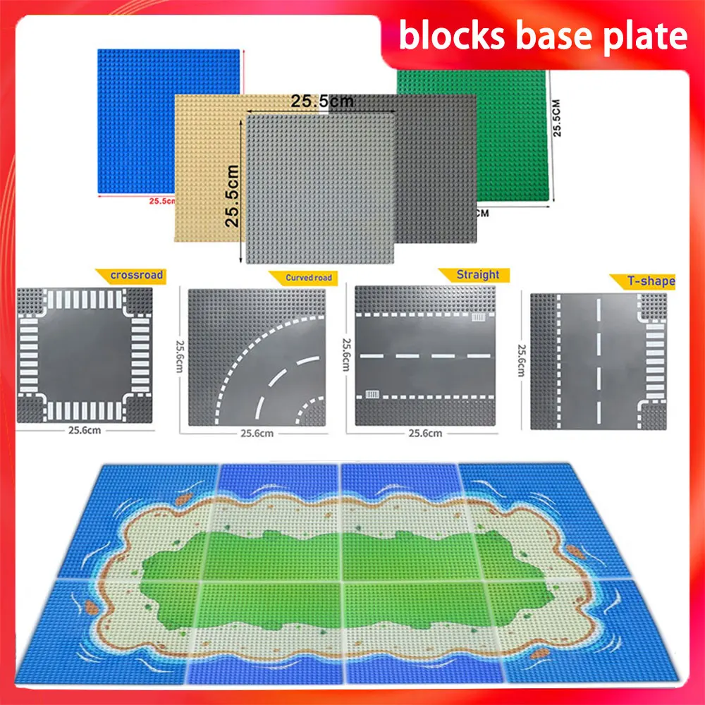 

32*32 Dots Classic Base Plates Bricks Legoed City Baseplate Board Compatible Bricks figures Building Blocks Toys For Children