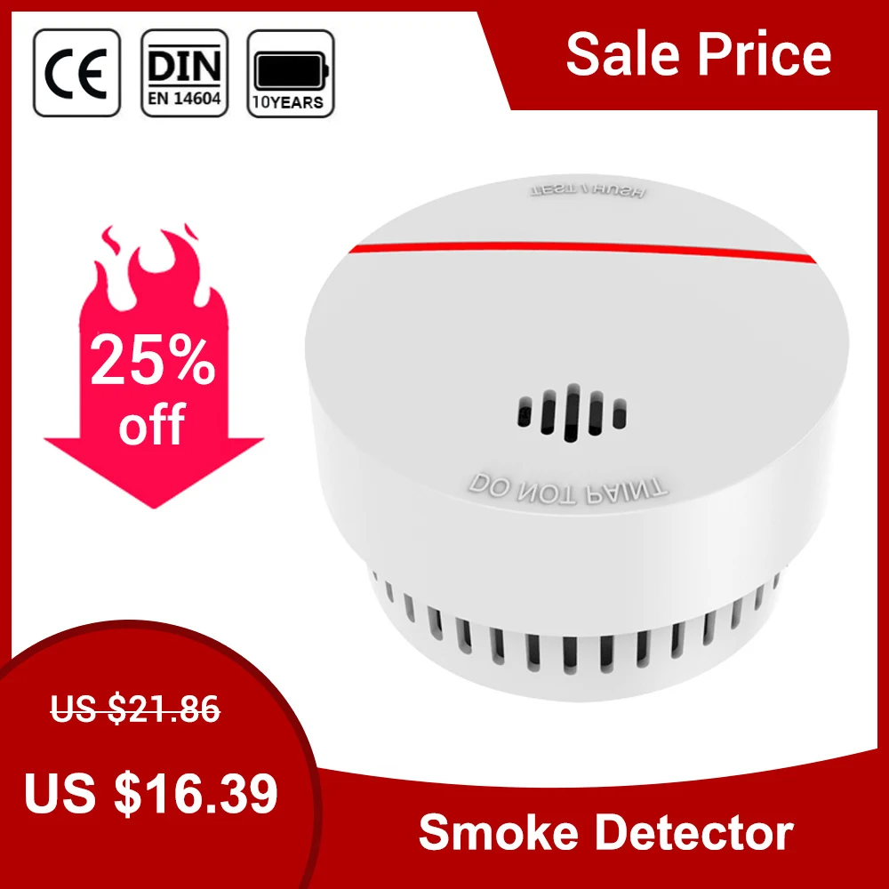 CPVan SM03 Smoke Detector rookmelder 10 jaar Security Fire Protection with EN14604 CE Certified 85dB Fire Alarm Detector
