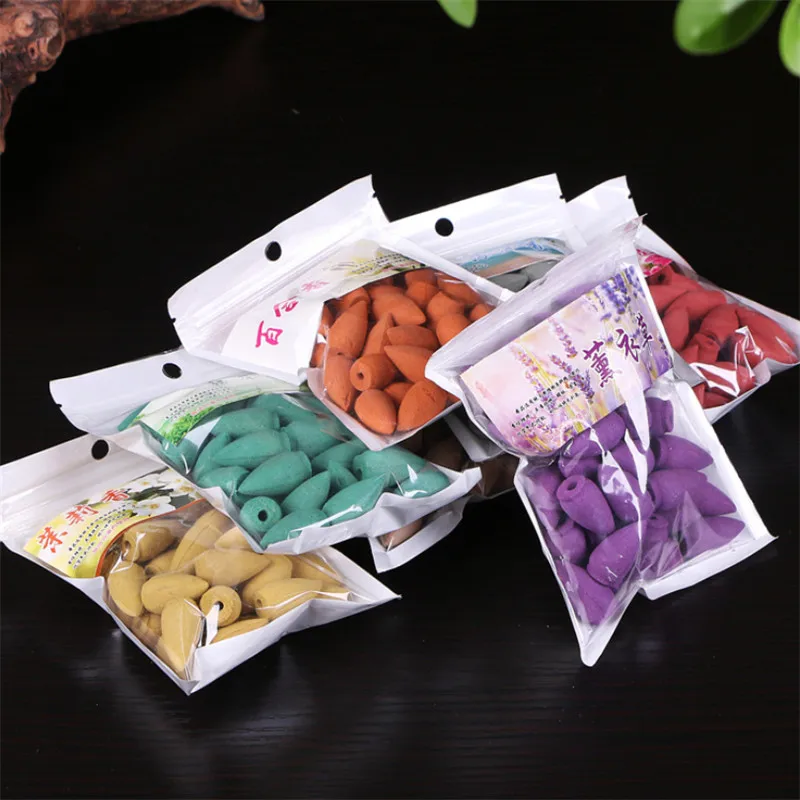 

45Pcs/Bag 12 Kinds Fragrance Backflow Incense Cones Teahouse Aromatherapy Fragrant Rose Burner Incense Nature Perfume Spices