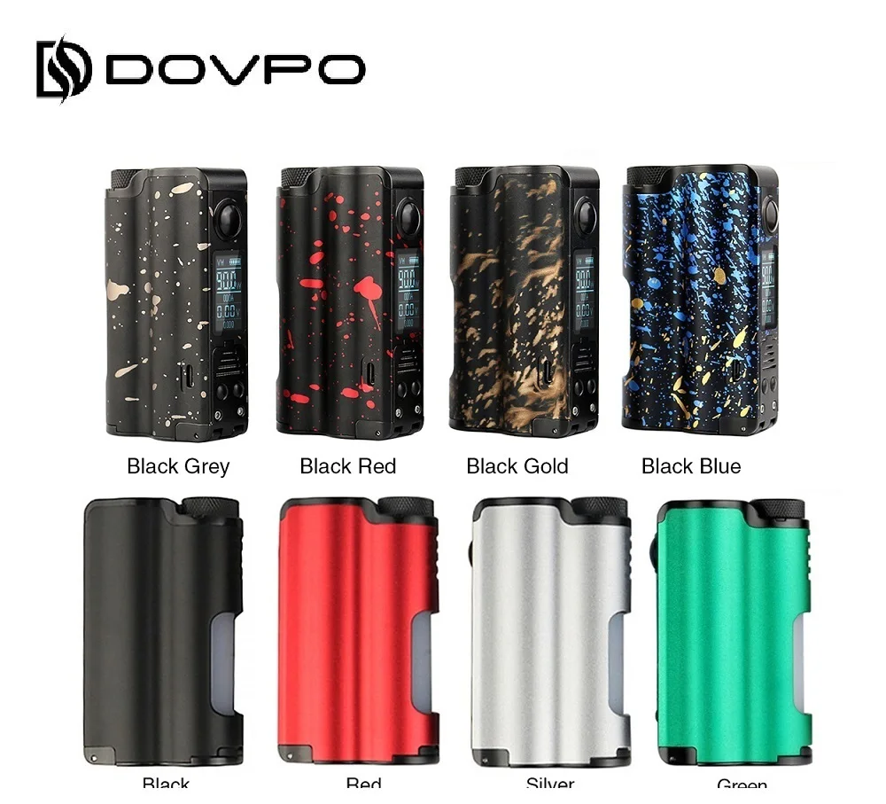 Подарок! Оригинальный 90 Вт DOVPO Topside TC Squonk MOD с бутылкой 10 мл работающей от батареи