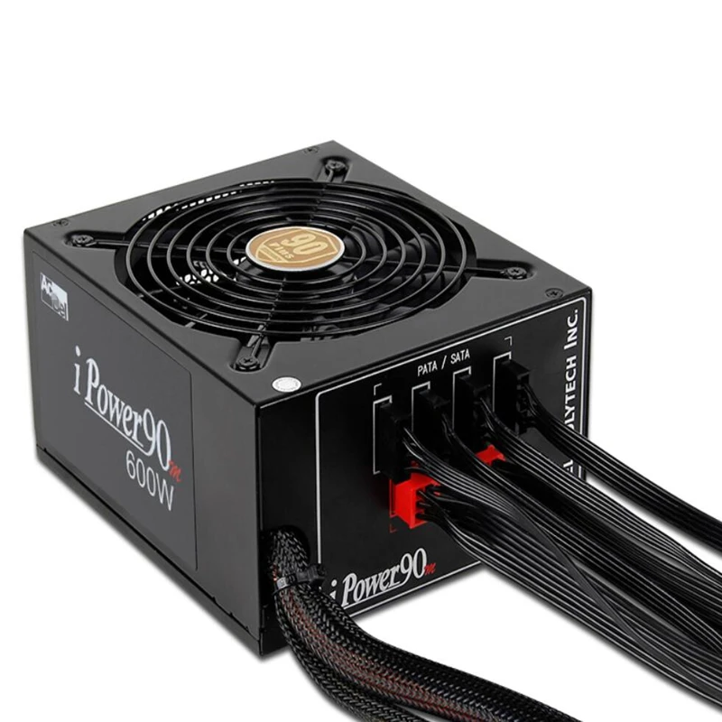 PSU для AcBel 80plus ЗОЛОТОЙ полумодуль Mute курица игра источник питания 600 Вт блок питания iP90m-600