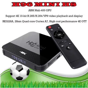 

H96 MINI H8 RK3228A smart android tv box H.265 Android 9.0 Bluetooth 2.4G/5G WiFi Youtube Google Player Spain H96 smart tv box