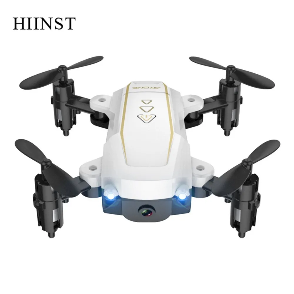 Hiinst 2,4G Радиоуправляемый Дрон 2K HD камера Дрон wifi FPV длительный срок службы складной Радиоуправляемый квадрокоптер с USB пропеллером вертолет дистанционного управления - Цвет: Белый