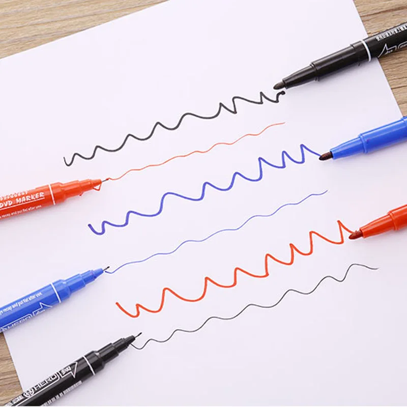 Double Writing Function Marking Pen 0.5/1.0 MM Nib Ink Waterproof Art Markers