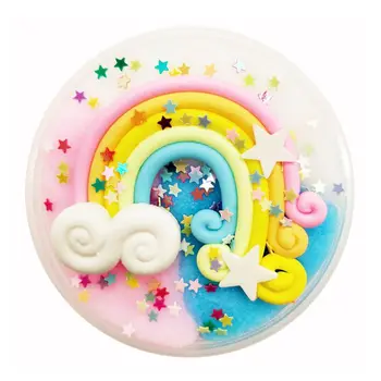 

Rainbow Wire Drawing Mud Slime Snow Mud Thousand Silk Slime Slime Decompression