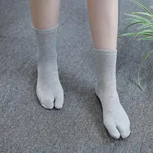 1 пара японских Хлопковых Носков с двумя носками гибискуса осенне-зимние мужские и женские модные повседневные креативные теплые два носок с пальцами реквизит для косплея