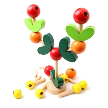 

DIY Beads Leaves Branches Tree Building Blocks Wooden Wisdom Tree Shape Intellige Learning Tools Toys Educational Toys