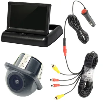 

yuan xi xiao cao mao Punched Rearview Camera Cigarette Lighter with Button One-piece on Board Monitor 4.3 Inch Folding