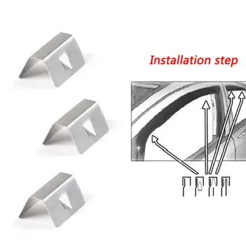 

Fixing SNED Clip Stainless Steel Windshield 8PCS Weather Channel Metal