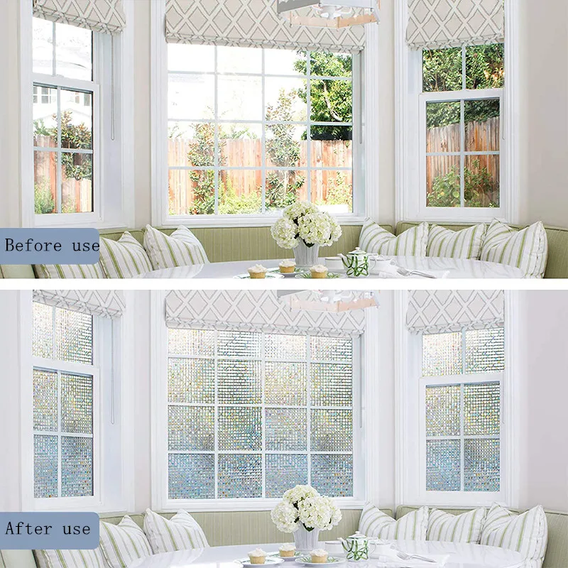 Mosaic electrostatic frosted glass film anti-exhaust partition bathroom bedroom sliding door window privacy electrostatic film