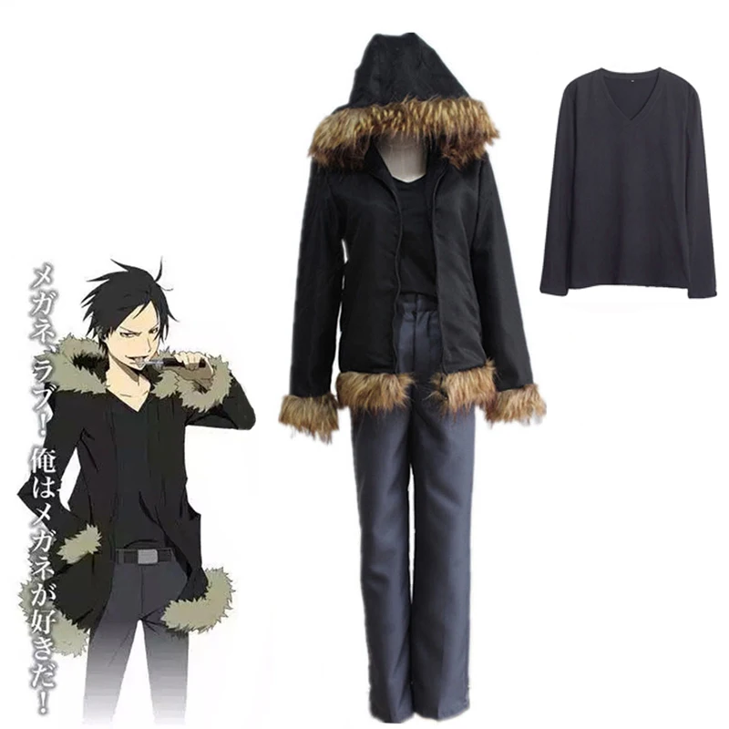 Костюм Durarara для косплея Изая из 3 предметов толстовка с капюшоном взрослых куртка