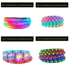 

DC5V WS2812B Smart RGB Colorful LED Strip Individually Addressable WS2812 Pixel Flexibility Light Strip 30/60/74/96/144 Leds/M