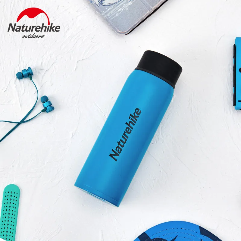 Blue-500ml Naturehike чашка изоляции 500 мл Портативный 12 часов тепла/холодного сохранения 316 нержавеющая сталь герметичные путешествия Кемпинг - Цвет: Blue-500ml