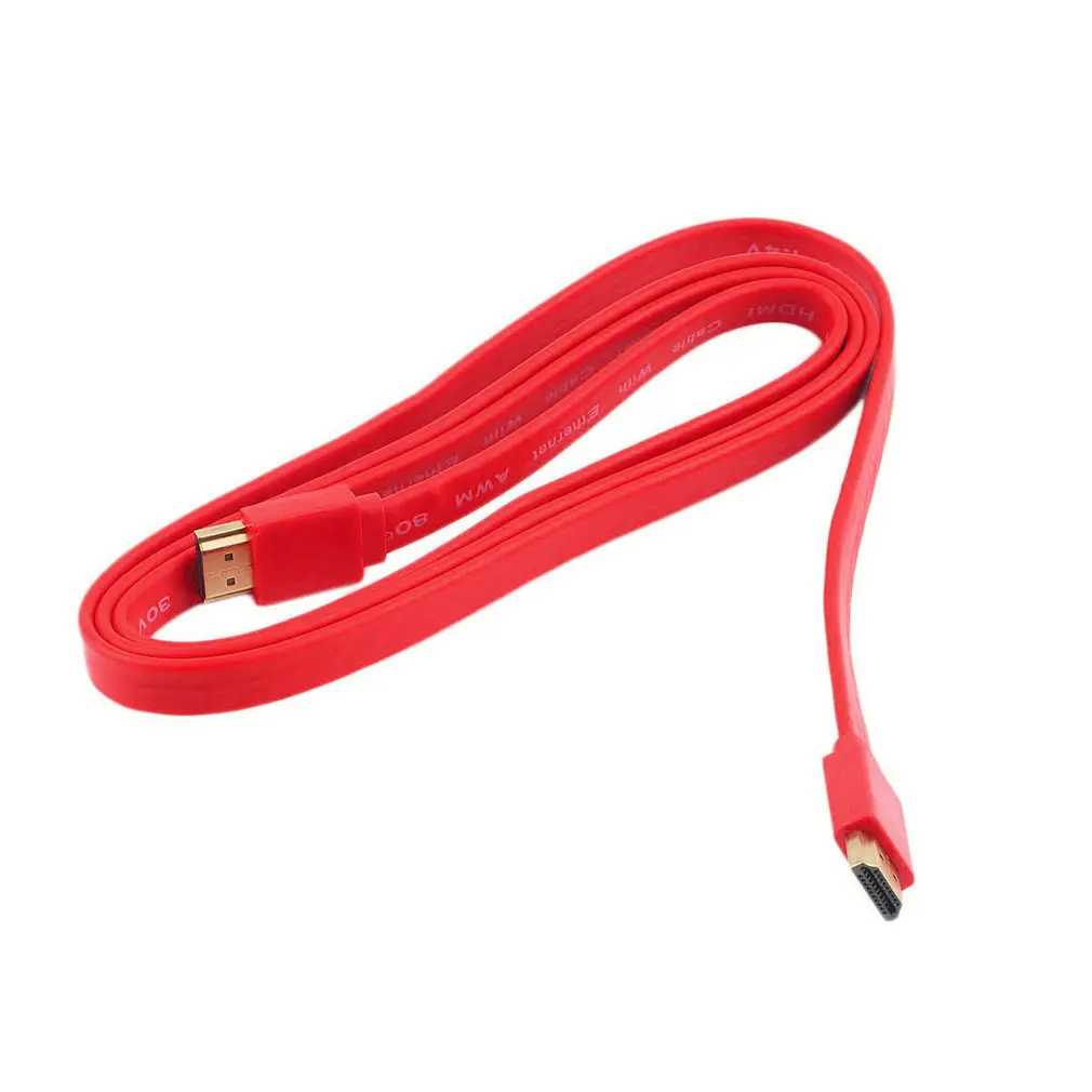 Профессиональный 1,5 м/3 м/5 м кабель HDMI позолоченный штекер 1080P 3D для hdtv-компьютер Android ТВ плоский кабель HDM Одежда высшего качества