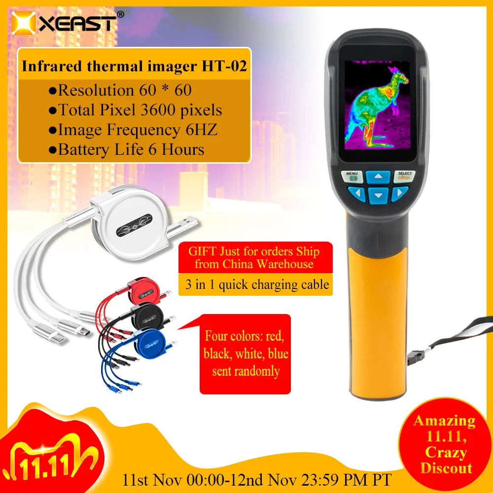 XEAST 2020 New Released Thermal Imager come with USB interface and 8GB Image Storage XE-26 and HT-02 afbeelding