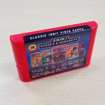 

2G Capacity Battery Save 218 in 1 Game Card For Sega Megadrive Genesis with Shining Force II Langrisser II Sonic The Hedgehog 3