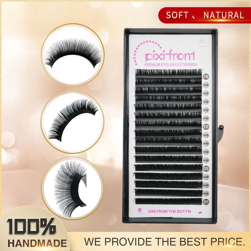 

1Tray False Eyelashes, Silk False Mink Lashes Extension,High Quality Eye LashesC/D Curl 8-15mm,individual eye lashes,3D eyelash