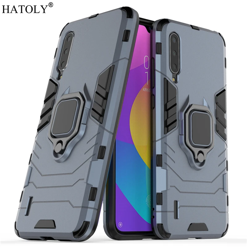 Чехол для Xiaomi Mi 9 Lite чехол резиновое кольцо на палец жесткий армированный задней