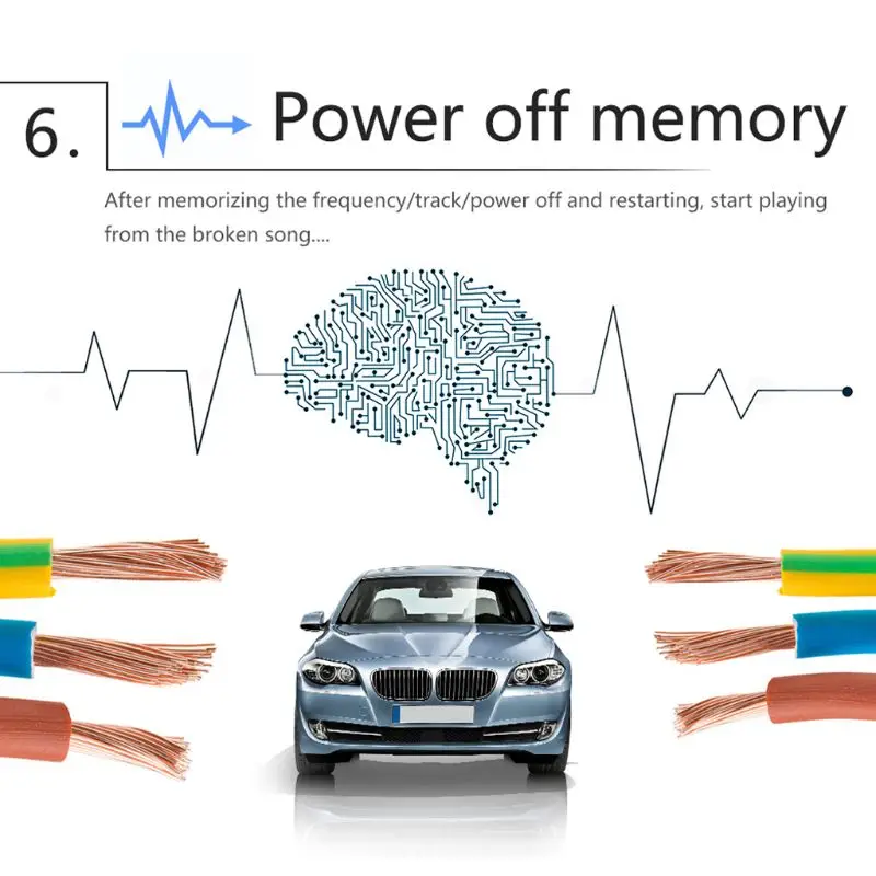 Автомобильный винтажный аудио Bluetooth MP3-плеер Стерео FM Многофункциональный автоприемник