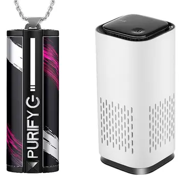 

Necklace Air Purifier, Hanging Neck & Air Purifier Negative Ion USB Smoke and Dust Removal
