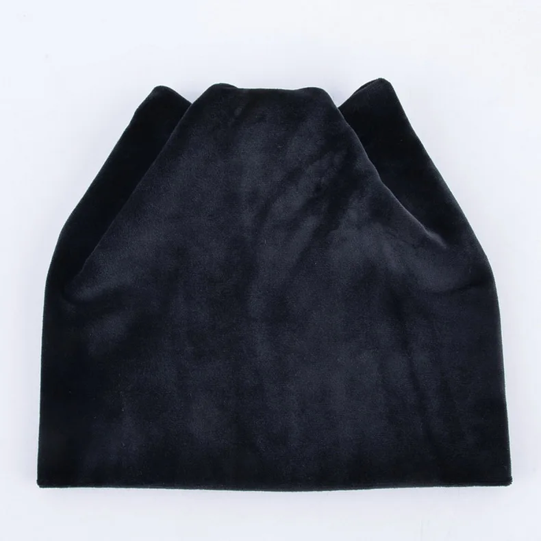 NUZADA Flannelette/Женская осенне-зимняя шапка с милым котенком; детская шапка; Новинка; однотонные шапки для девочек; теплые шапки; Лыжная Шапочка