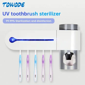 

Antibacterial Ultraviolet Toothbrush Sterilizer Automatic Toothpaste Dispenser Multifunctional Toothbrush Holder