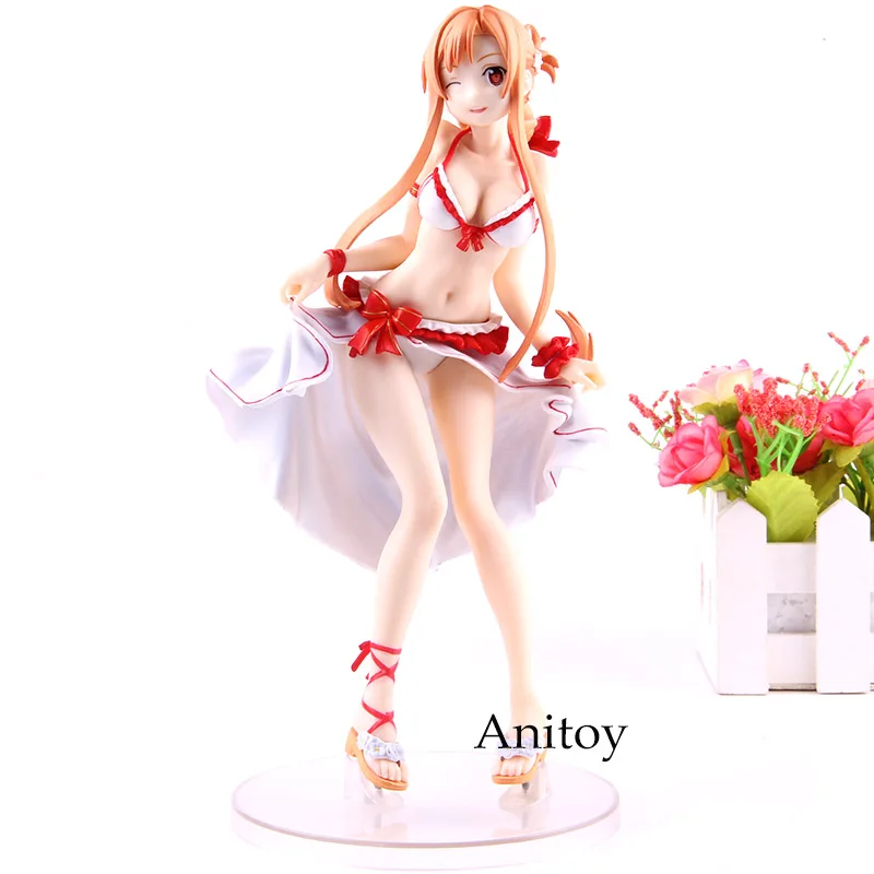 Sword Art онлайн Асуна в купальнике Ver. 1/7 Масштаб ПВХ фигурка САО Коллекционная модель игрушки