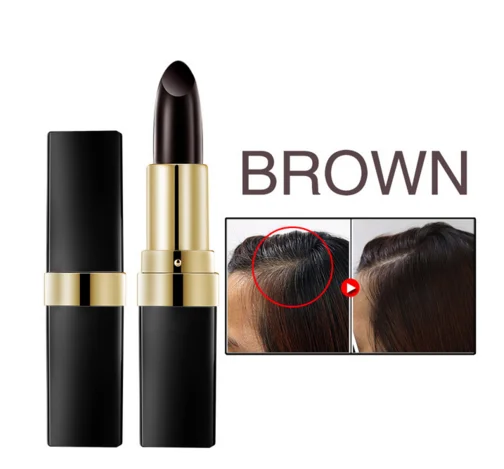 One-Time Hair dye Instant Gray Root Coverage Hair Color Modify Cream Stick Temporary Cover Up White Hair Colour Dye 3.8g - Цвет: Brown