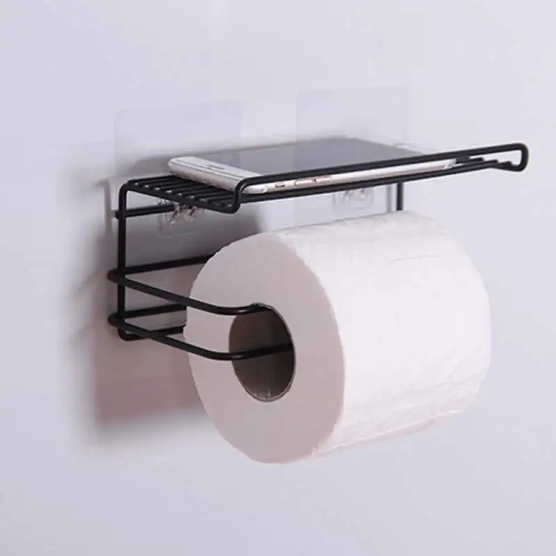 

Household Accessories Toilet Bathroom Debris Iron Storage Rack Paper Racks Punch Free Roll Paper Holder