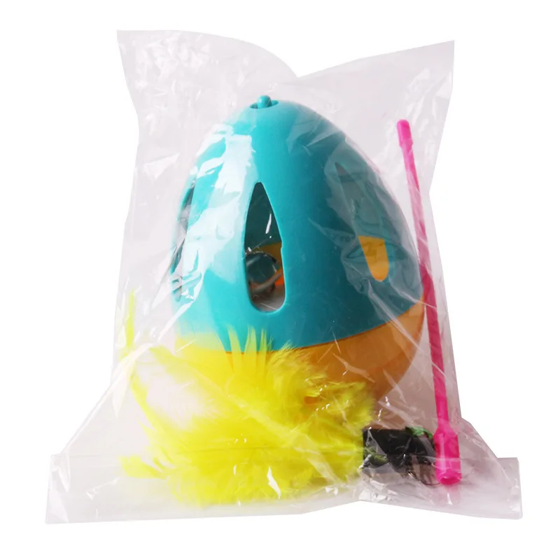 Игрушка для кошек, игрушка для кошек, телескопический набор из перьев, кошка, стакан, протекающая еда, шар для забавных кошек