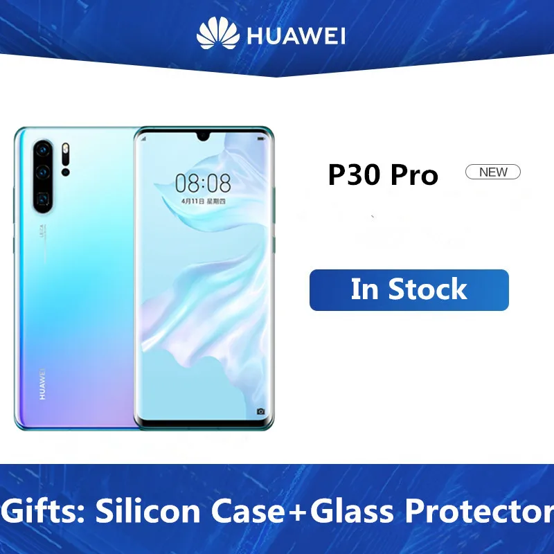 HuaWei P30 Pro мобильный телефон Kirin 980 Android 9,1 6,4" OLED 40.0MP Leca 40W зарядное устройство экран отпечатков пальцев NFC MHL IP68 512GB