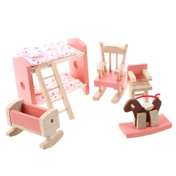 

Wood Furniture Room Set for Doll's House Children toy