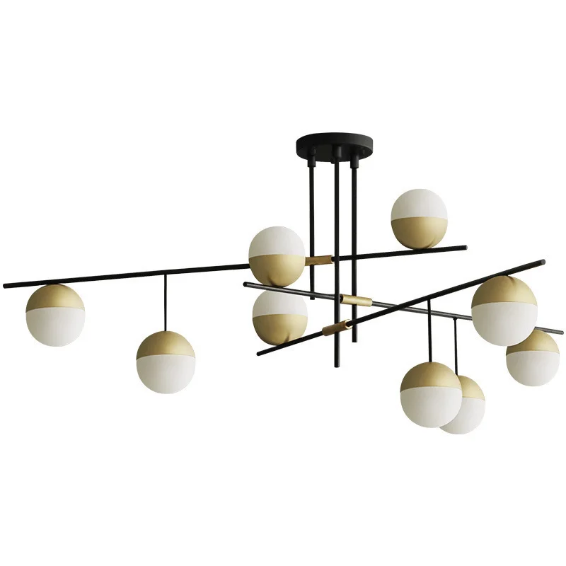 

Modern Minimalist Bar Restaurant Multi-head Molecular Rotating Pendant Lamps Nordic Bedroom Bedside Metal Pendant Lights deco