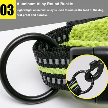 

Dog Collar Adjustable Mesh Padded Pet Dog Collar Reflective Dog Collar Durable Fashion Suit For Small Medium Large Dogs