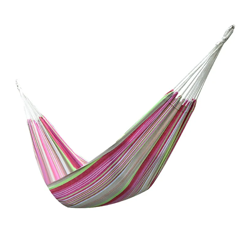 

Manufacturers Supply Ankle-length Color Backpack Hammock Comfortable Cotton Cloth Hammock Casual Outdoor Single Person Hammock
