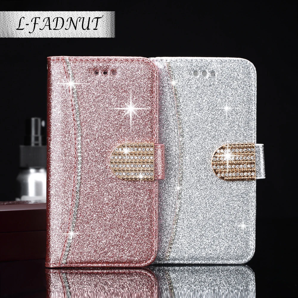 L-FADNUT Bling Glitter Flip Leather Wallet Case For Samsung S20 Ultra S9 Plus S8 A3 2017 A5 A8 2018 S7 edge Magnetic Cover Coque L-FADNUT Bling Glitter Flip Leather Wallet Case For Samsung S20 Ultra S9 Plus S8 A3 2017 A5 A8 2018 S7 edge Magnetic Cover Coque
