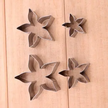 

Rose Flower Stainless Cookie Cutter Rose Flower Calyx Serrate Leaves Biscuit Fondant Cake Mould Icing Mold DIY Baking Tool