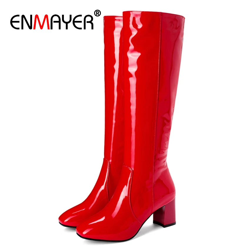 pu thigh high boots