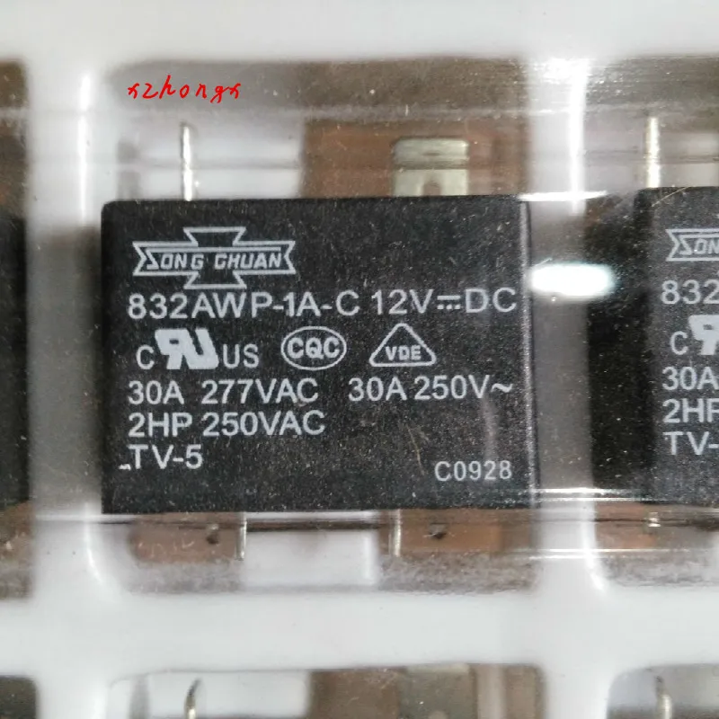 

855AWP-1A-C2, 12 В постоянного тока, 30 А, 4 фута, набор нормально разомкнутых реле кондиционера